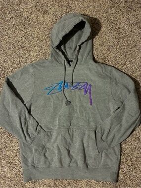Stussy gray hoodie